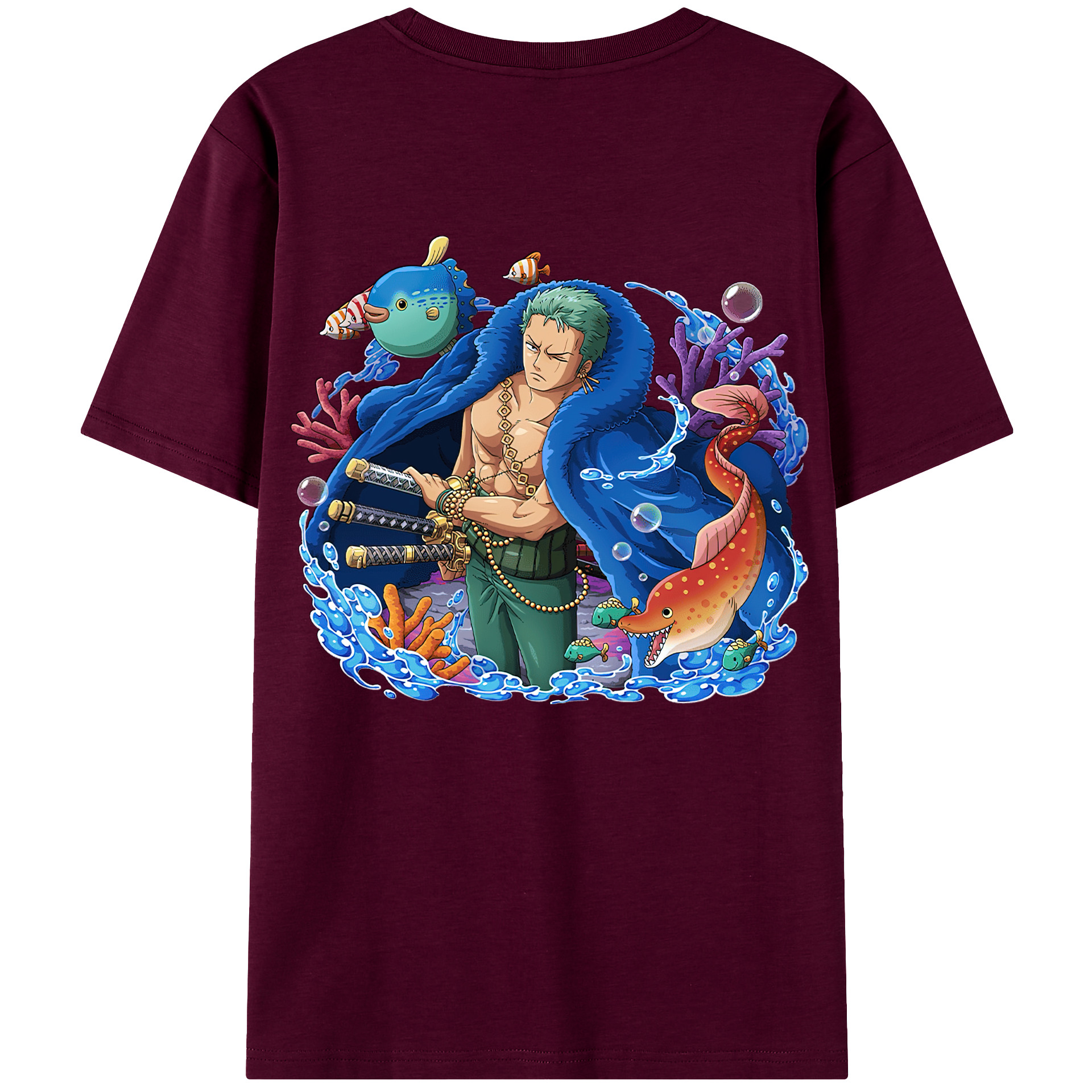 ワンピース ロロノア・ゾロ ONE PIECE Roronoa Zoro レディース半袖Tシャツ(バックプリント)